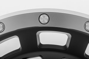 GMC K15/K1500 Pickup Wheel - Rough Country - 87 Series Simulated Beadlock - Black/Machined - '70-'74